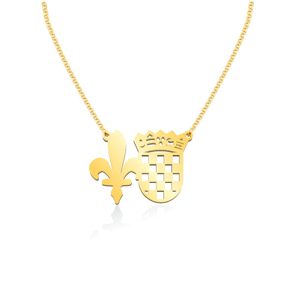 Bosnien/Kroatien - Lilie mit Wappen - 585er Echtgold